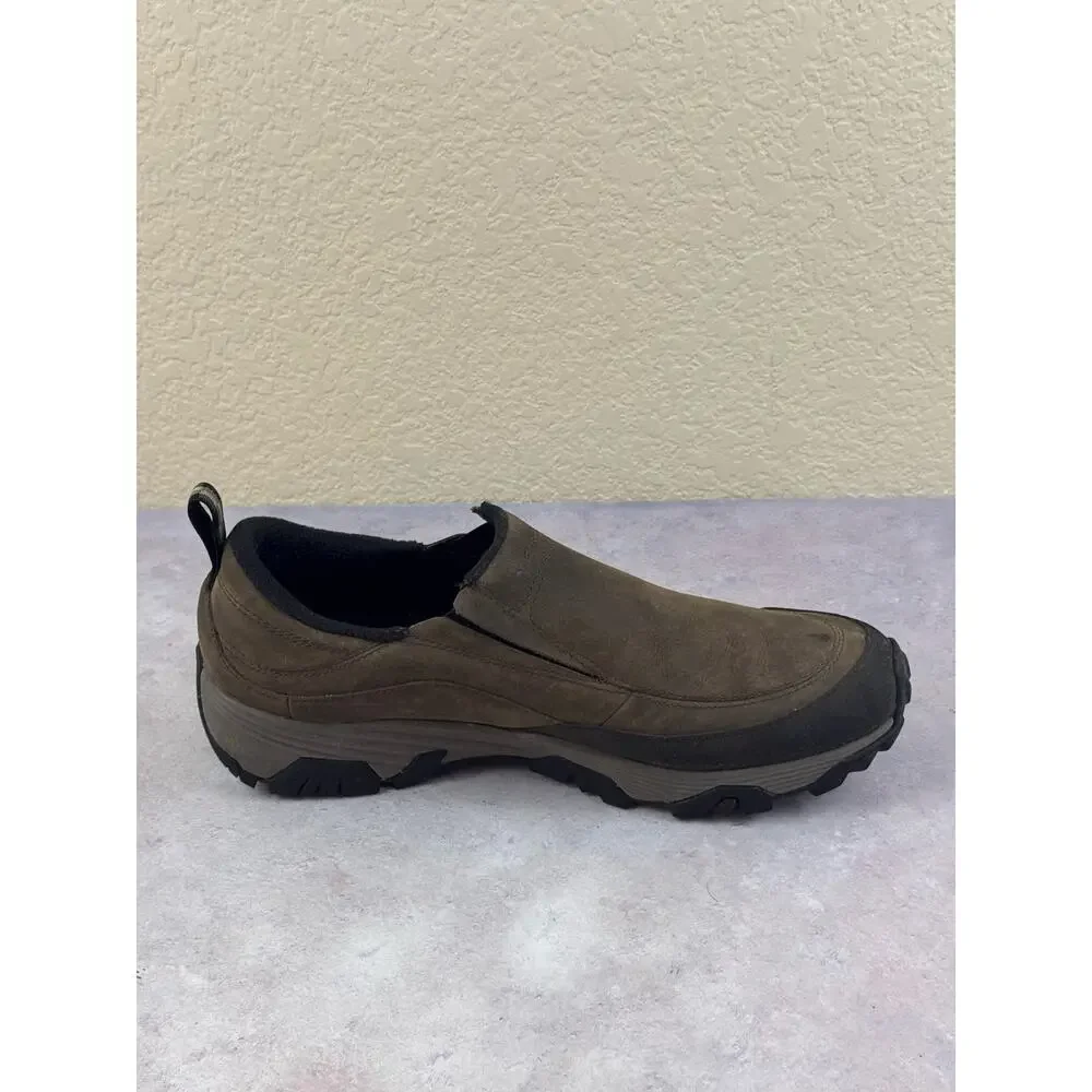 Merrell Moc Slip-On Brown Leather Waterproof Vibram Shoes J49821 Mens 12